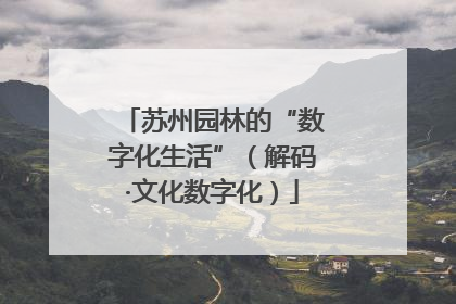 苏州园林的“数字化生活”（解码·文化数字化）