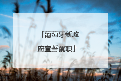 葡萄牙新政府宣誓就职