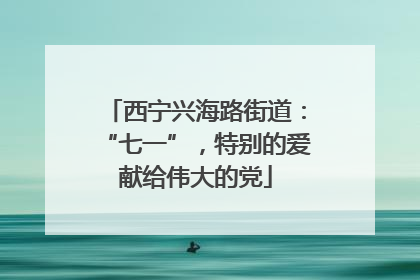 西宁兴海路街道：“七一”，特别的爱献给伟大的党