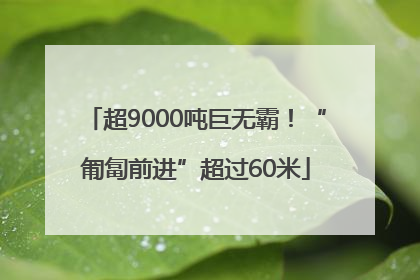 超9000吨巨无霸！“匍匐前进”超过60米