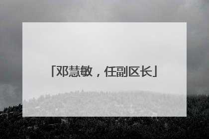 邓慧敏，任副区长