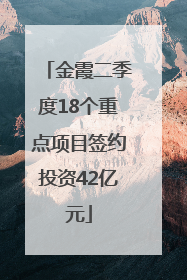 金霞二季度18个重点项目签约投资42亿元
