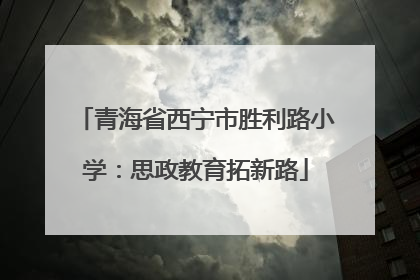 青海省西宁市胜利路小学：思政教育拓新路