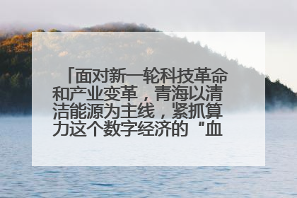 面对新一轮科技革命和产业变革，青海以清洁能源为主线，紧抓算力这个数字经济的“血液”、科技主权的“筹码”、产业升级的“杠杆”、绿色转型的“支点”，勇于撬动国家“双碳”战略、“东数西算”工程重大发展新机遇