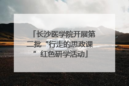 长沙医学院开展第二批“行走的思政课”红色研学活动