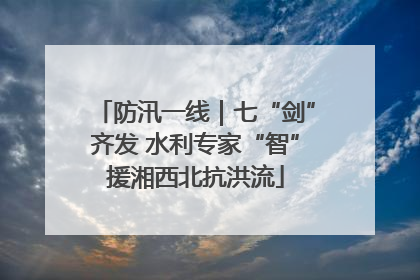 防汛一线｜七“剑”齐发 水利专家“智”援湘西北抗洪流