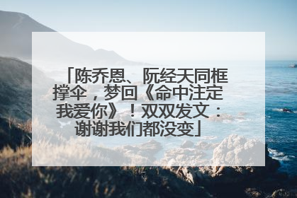 陈乔恩、阮经天同框撑伞，梦回《命中注定我爱你》！双双发文：谢谢我们都没变
