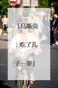 马斯克：吃了儿子一拳