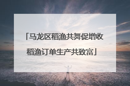 马龙区稻渔共舞促增收 稻渔订单生产共致富