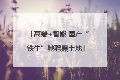高端+智能 国产“铁牛”驰骋黑土地