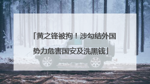黄之锋被拘！涉勾结外国势力危害国安及洗黑钱