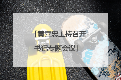 黄喜忠主持召开书记专题会议