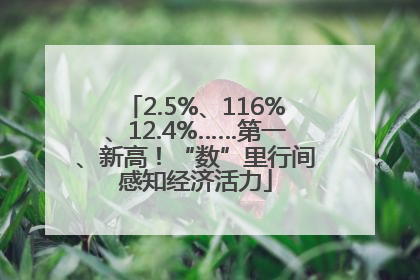 2.5%、116%、12.4%……第一、新高！“数”里行间感知经济活力