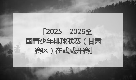 2025—2026全国青少年排球联赛（甘肃赛区）在武威开赛