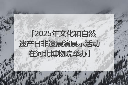 2025年文化和自然遗产日非遗展演展示活动在河北博物院举办