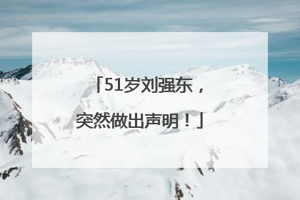 51岁刘强东，突然做出声明！