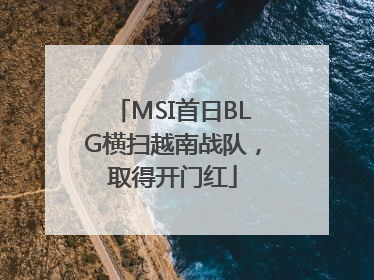 MSI首日BLG横扫越南战队，取得开门红